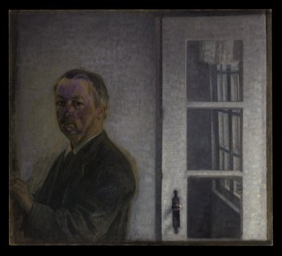 Selvportræt ved Spurveskjul af Vilhelm Hammershøi