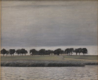Undersøgelse af solregn, Gentofte Sø af Vilhelm Hammershoi