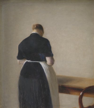 Kvinde set bagfra af Vilhelm Hammershoi