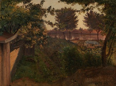 Bag kunstnerens have på Farimagsvej ved St. Jørgens Sø af Vilhelm Kyhn
