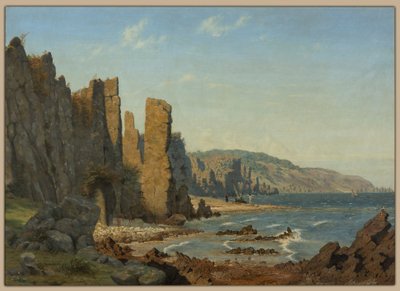 Strandformation på Bornholm. Scene fra Rø af Vilhelm Kyhn