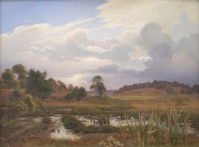 Landscape near the Forest Nordskoven, Jægerspris, Zealand af Vilhelm Kyhn