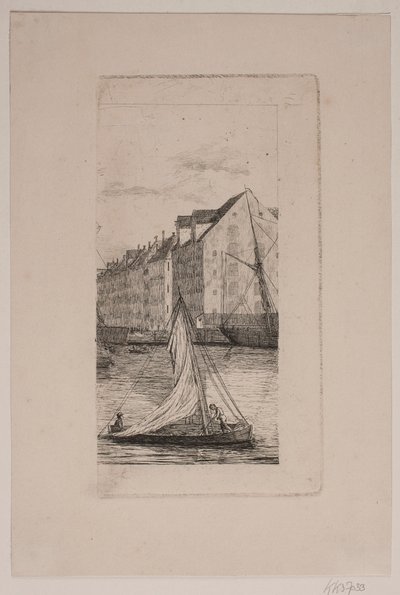 Udenfor Nyhavn Kanal af Vilhelm Kyhn