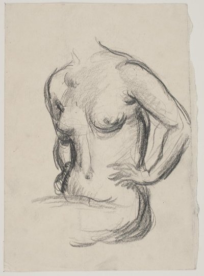 Siddende kvindelig model af Vilhelm Lundstrøm