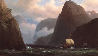 Skåla, Romsdalsfjorden af Vilhelm Melbye