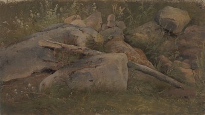 Studie af en stendynge af Vilhelm Petersen