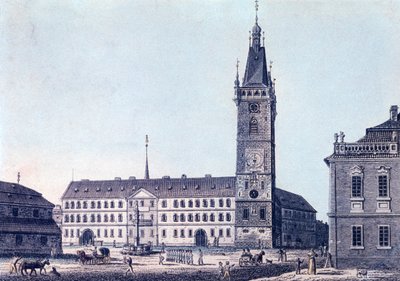 Nyt Rådhus, c.1830 af Vincenc Morstadt