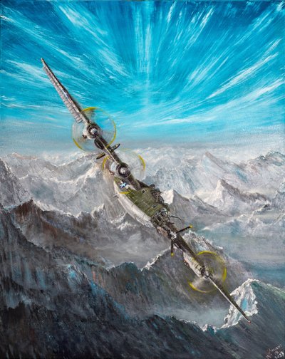 B-24 Liberator Landing i Schweiz 7, 2023 af Vincent Alexander Booth