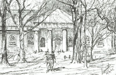 Harvard Boston USA, 2003, (Blæk på papir) af Vincent Alexander Booth
