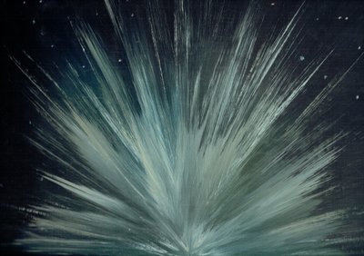 Impact on Miranda, 2016, (akryl på lærred) af Vincent Alexander Booth