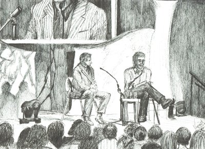 Interview med Johnny Walker; 2007; (blæk på papir) af Vincent Alexander Booth