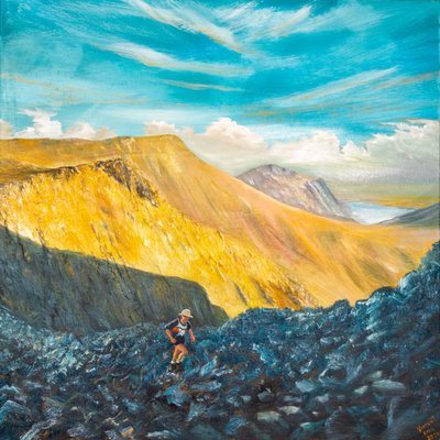 Mountain Freedom 2, 2024 (olie på lærred) af Vincent Alexander Booth