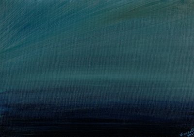 Ocean Twilight, 2017, (olie på lærredstavle) af Vincent Alexander Booth