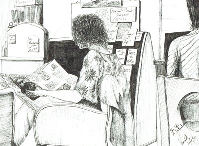Læsning i Waterstones boghandel Manchester, 2007 af Vincent Alexander Booth