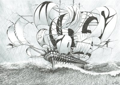 Storm Creators Bohol Sea, 2017, (Blæk på papir) af Vincent Alexander Booth