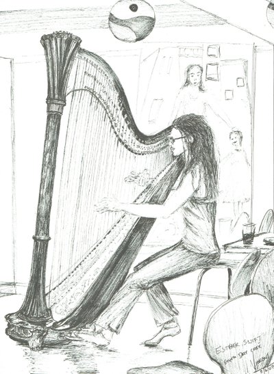 The Harpist 8th day cafe Manchester, 2007 af Vincent Alexander Booth