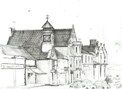 The Star Hotel, Moffat. 2005, (blæk på papir) af Vincent Alexander Booth
