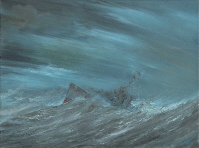 USS Monaghan tabte i Stillehavstyfonen den 18. december 1944, 2019 af Vincent Alexander Booth