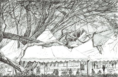 Bryllupstelte ved Lake Nawesha Kenya, 2003 af Vincent Alexander Booth