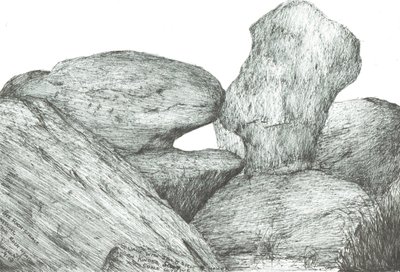 kysse sten på Kinder Scout, 2007 af Vincent Alexander Booth