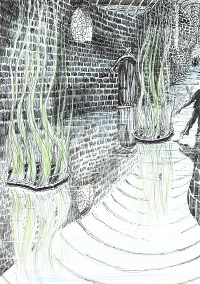 side29, The Castle in the Forest of Findhorn, 2006, (blæk på papir) af Vincent Alexander Booth