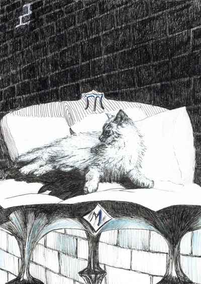side52, The Castle in the Forest of Findhorn, 2006, (blæk på papir) af Vincent Alexander Booth