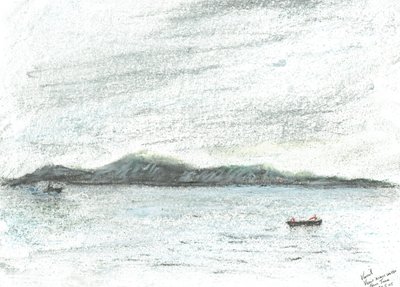 udsigt over vandet fra Jura, 2005 af Vincent Alexander Booth