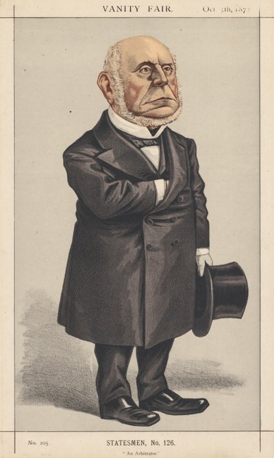 Vanity Fair: Statesman, No. 126 An Arbitrator, 1872. af Vincent Brooks Day and Son