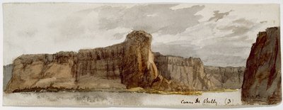 Canyon de Chelly nr. 3 (Canyon de Chelly, ArizonaCarsons Needle500 fod), 1869-1871 (akvarel) af Vincent Colyer