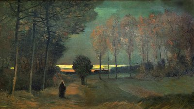 Efterårslandskab om aftenen, 1884. af Vincent van Gogh