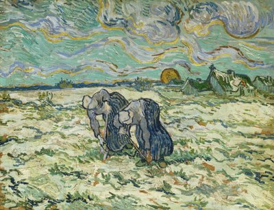 To bondekvinder, 1890. af Vincent van Gogh