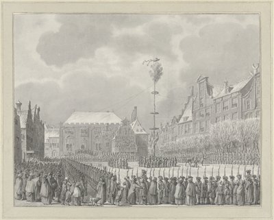 Ophævelse af Stadtholdership på Grote Markt i Haarlem, 1795 af Vincent Jansz. van der Vinne