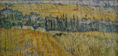 Auvers i regnen af Vincent van Gogh