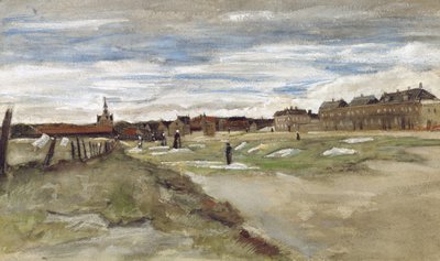 "Blanchisserie à Scheveningen" Blanchisseri ved Scheveningen (recto); "Femme de Scheveningen" Kvinde fra Scheveningen (verso) af Vincent van Gogh