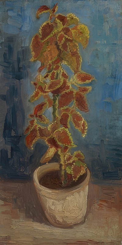 Urtepotte med farvet brændenælde. 1886 af Vincent van Gogh