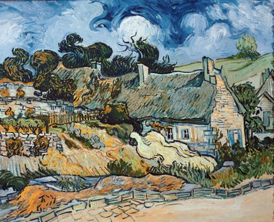Chaumes de Cordeville til Auvers-Sur-Oise (olie på lærred af Vincent van Gogh
