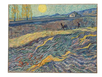 Bonde på en mark, 1889 af Vincent van Gogh