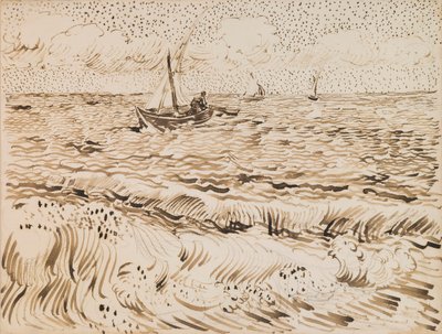 Fiskerbåde ved Saintes-Maries-de-la-Mer af Vincent van Gogh