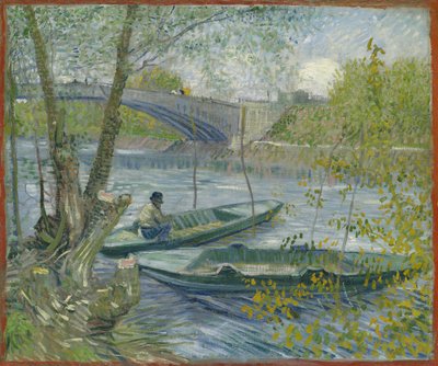 Fiskeri om foråret, Pont de Clichy Asnières, 1887. af Vincent van Gogh