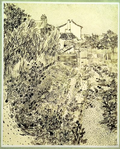 Blomsterhaven, 1888 af Vincent van Gogh