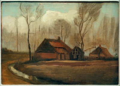 Homestead efter regnen af Vincent van Gogh