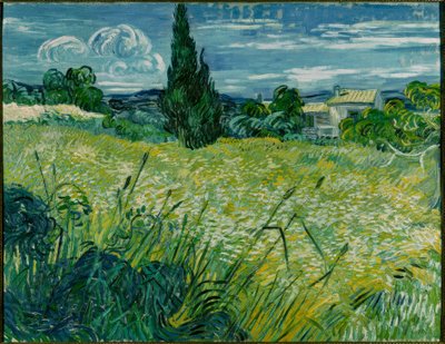Grøn hvedemark med cypres af Vincent van Gogh