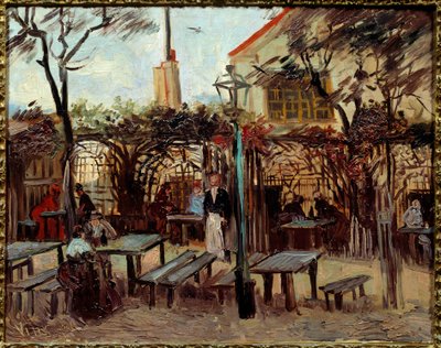 Guinguette i Montmartre: “Le Billard En Bois”” Blev til” “La Bonne Franquette”””. Maleri af Vincent Van Gogh (1853-1890) (ec.holl.) 1886 søn. 0,49x0,64 m Paris, Orsay Museum af Vincent van Gogh