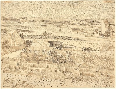 Harvest - La Crau-sletten af Vincent van Gogh