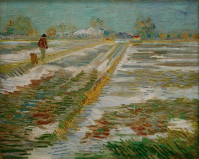 Landskab med sne af Vincent van Gogh