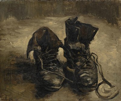 ""De sorte støvler"" eller ""De gamle sko"" Maleri af Vincent van Gogh (1853-1890). 1886. Vincent Van Gogh-museet. Amsterdam. af Vincent van Gogh