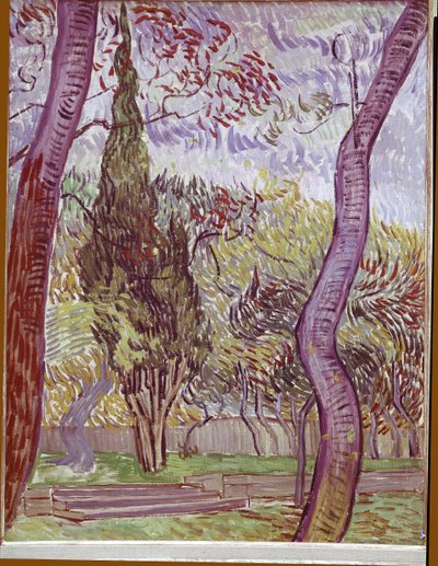 Park ved Saint-Paul Hospital i Saint-Remy-de-Provence af Vincent van Gogh