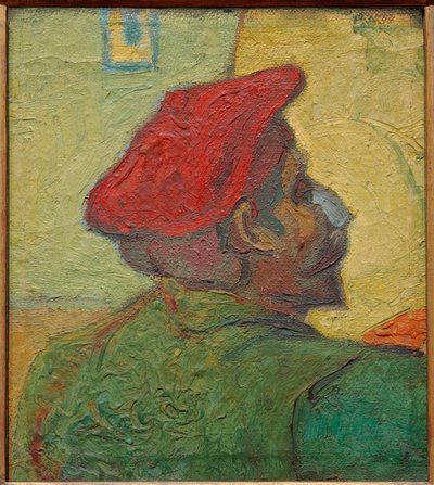 Paul Gauguin (mand med rød kasket) af Vincent van Gogh