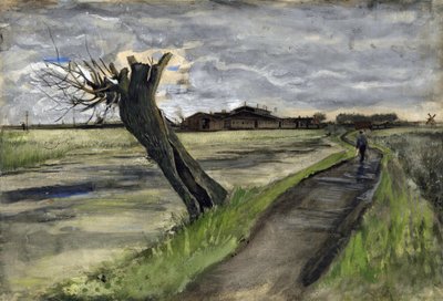 Pollard Willow (saule tetard) af Gogh, Vincent, van (1853-1890). Blyant, akvarel, Gouache, blæk på papir, størrelse: 38x55,8 af Vincent van Gogh
