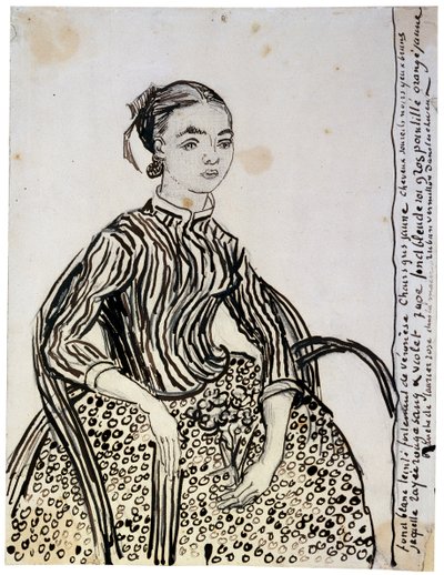 Portræt af en ung dame La Mousmé, 1888. af Vincent van Gogh